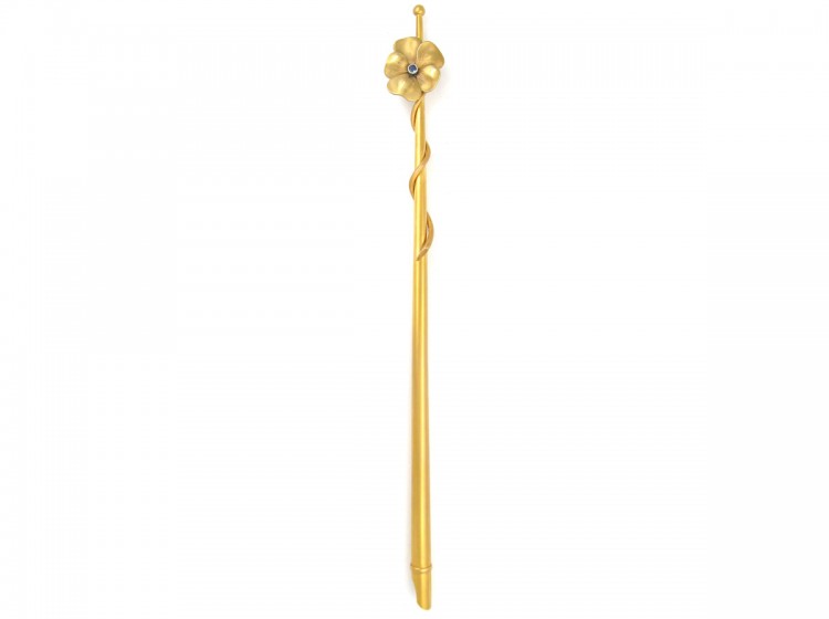 14ct Gold Belle Epoque Pansy Flower Ink Nib Pen