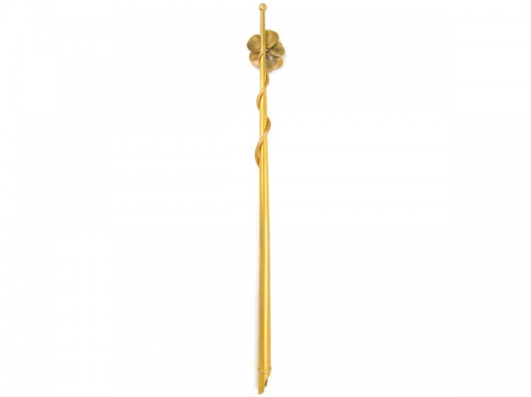 14ct Gold Belle Epoque Pansy Flower Ink Nib Pen
