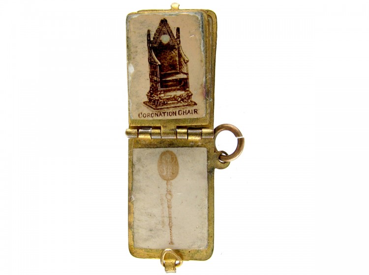 Enamel & Metal 1902 Coronation Book Charm