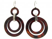Victorian Tortoiseshell Double Hoop Earrings