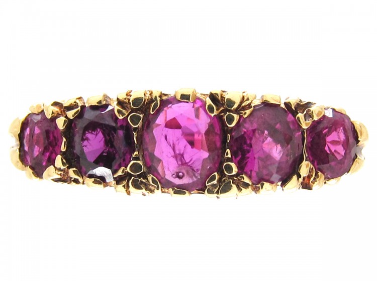 Edwardian Ruby Five Stone Ring