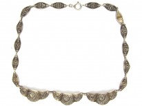 Theodor Fahrner Silver Gilt & Marcasite Necklace
