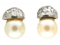 Pearl & Diamond Earrings
