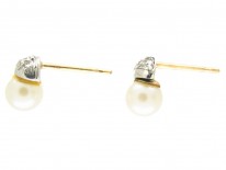 Pearl & Diamond Earrings