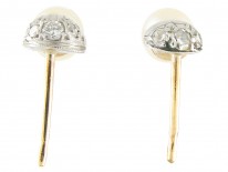 Pearl & Diamond Earrings