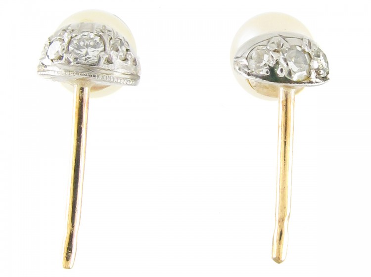 Pearl & Diamond Earrings