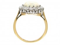Retro Diamond & Opal Cluster Ring