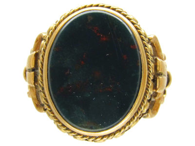 Russian Bloodstone Signet Ring