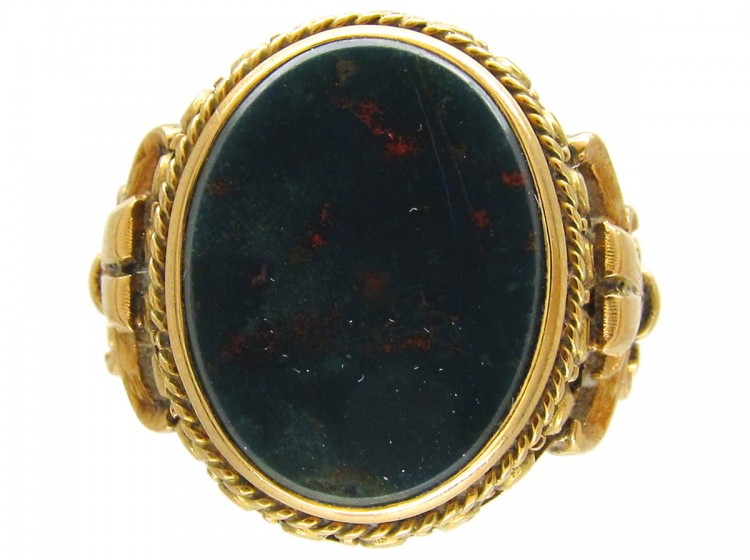 Russian Bloodstone Signet Ring
