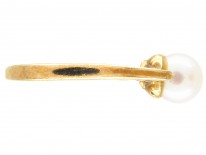 1950s 9ct Gold Single Pearl Ring
