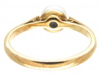 1950s 9ct Gold Single Pearl Ring