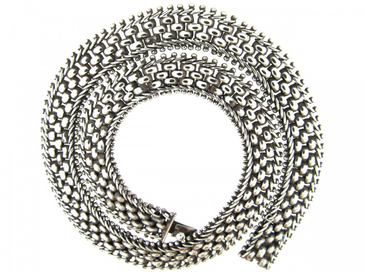 Victorian Silver Woven Collar