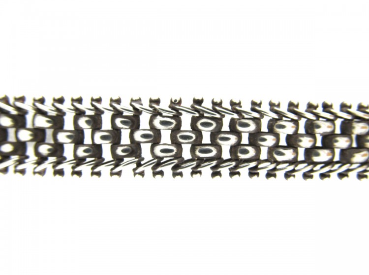 Victorian Silver Woven Collar