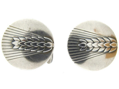 Pair of Silver Wheatsheaf Cufflinks by Georg Jensen