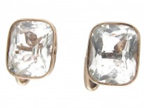 Russian Silver Rock Crystal Cufflinks