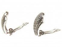 Silver & Marcasite Art Deco Clip Earrings