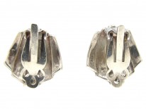 Silver & Marcasite Art Deco Clip Earrings