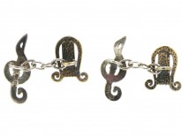Silver Harp & Treble Clef Cufflinks