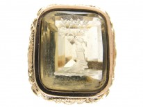 Victorian 15ct Gold & Citrine Seal Ring