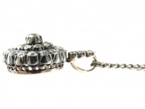 Edwardian Diamond Target Cluster Pendant on Chain