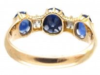 Edwardian Five Stone Sapphire & Diamond Ring