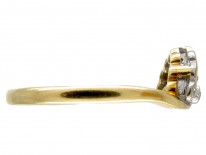 Art Deco Diamond Platinum & 18ct Gold Fan Ring
