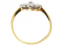 Art Deco Diamond Platinum & 18ct Gold Fan Ring