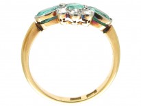 Emerald & Diamond Art Deco Ring