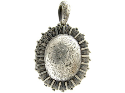 Silver Oval Victorian Locket