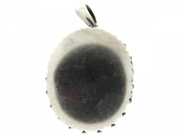 Silver Oval Victorian Locket