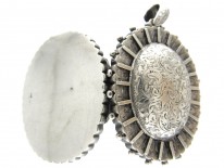 Silver Oval Victorian Locket