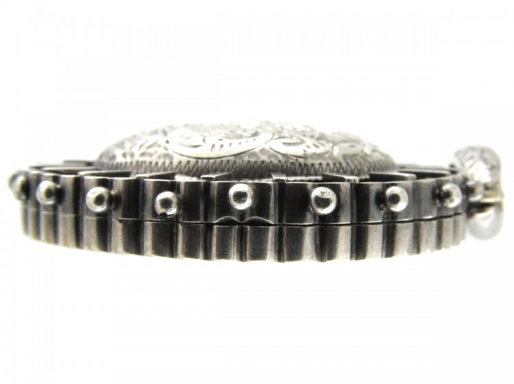 Silver Oval Victorian Locket