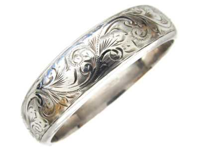 Silver Engraved Bangle