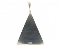 Silver & Green Enamel Pendant of an Oryx