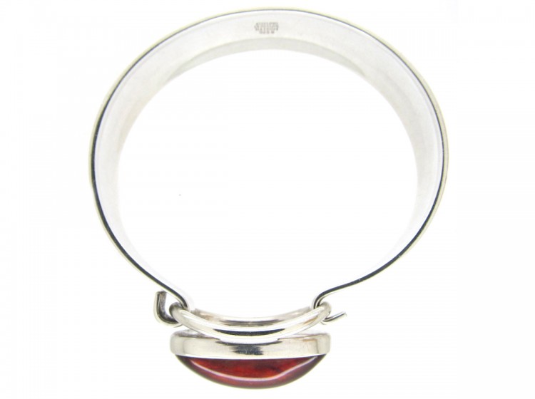 Silver & Amber Bangle by Niels Erik From