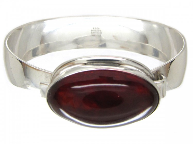 Silver & Amber Bangle by Niels Erik From