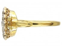 Edwardian Large Diamond & Sapphire Cluster Ring