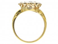 Edwardian Large Diamond & Sapphire Cluster Ring