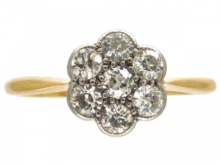 Edwardian Diamond Cluster Ring