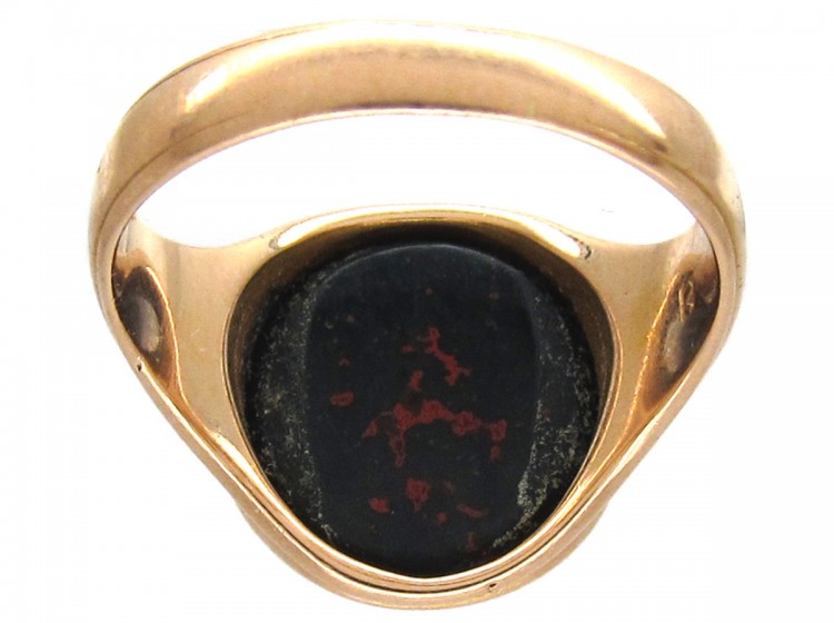 Victorian 15ct Gold Bloodstone Signet Ring