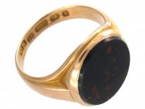 Victorian 15ct Gold Bloodstone Signet Ring