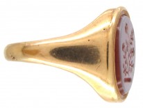 18ct Gold Carnelian Intaglio Signet Ring