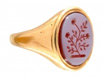 18ct Gold Carnelian Intaglio Signet Ring