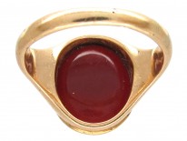 18ct Gold Carnelian Intaglio Signet Ring