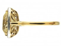 Edwardian Yellow Sapphire & Diamond Ring