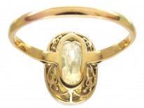 Edwardian Yellow Sapphire & Diamond Ring