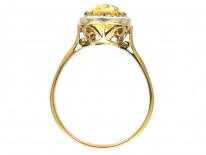 Edwardian Yellow Sapphire & Diamond Ring