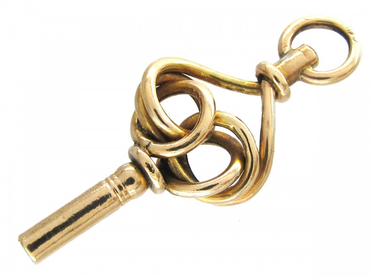 Victorian Gold-Cased Knot Watch Key