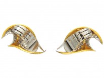 1960s Diamond & 18ct Gold Brooch & Earring Set