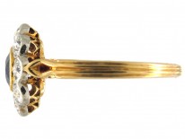 Sapphire & Diamond Open Cluster Edwardian Ring